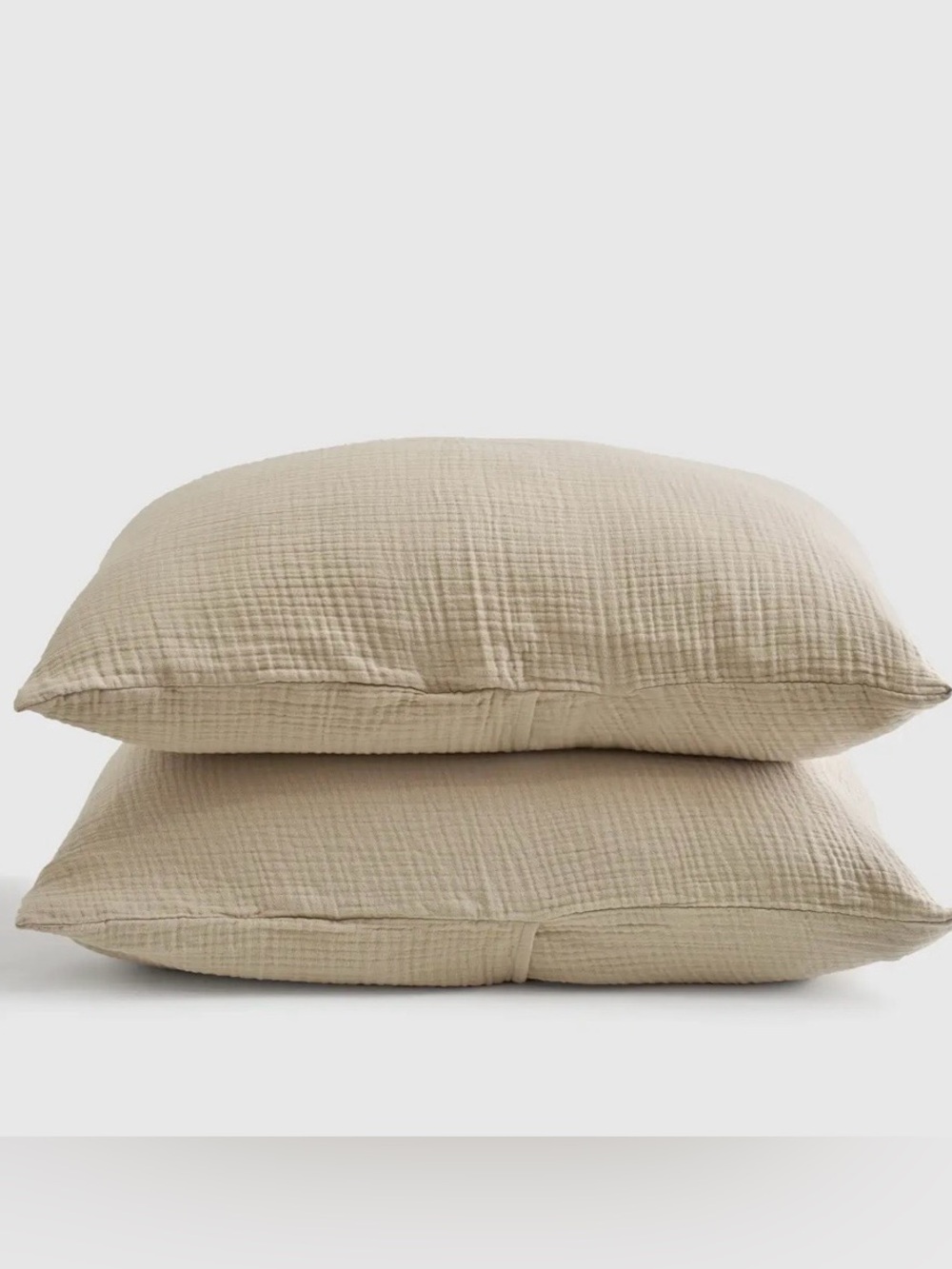 NEW Quince Organic Cotton Gauze Sham Set, Standard (Dune)